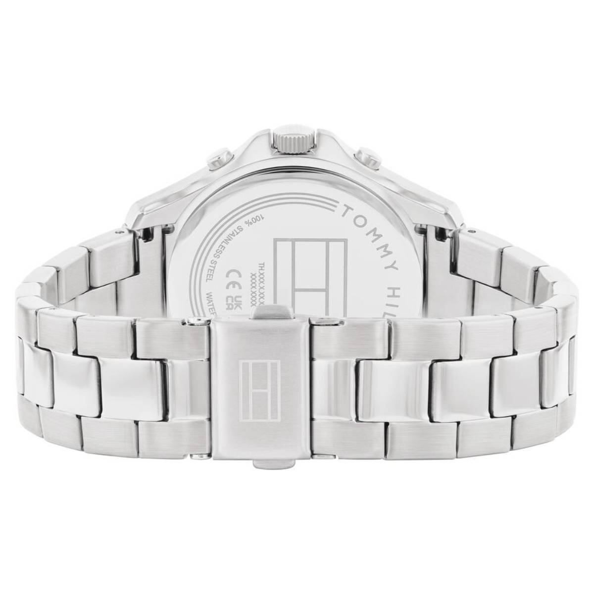 Buy Tommy Hilfiger Quartz Multifunction Silver Stainless Steel Strap ...