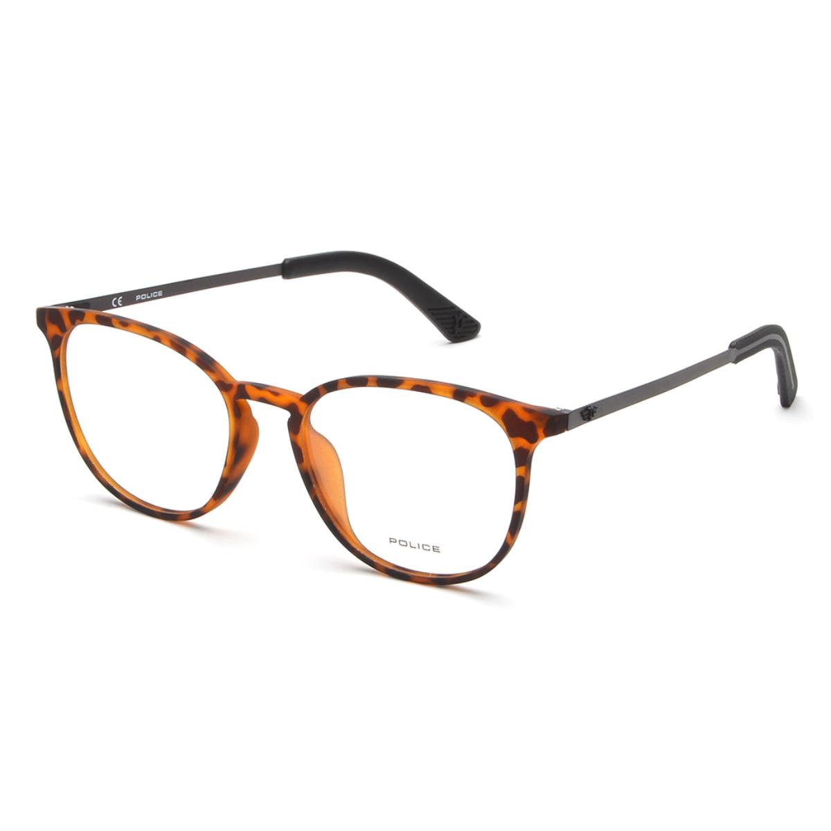 Buy Police Men Brown Oval Eyeglass Frame Online