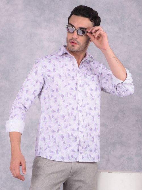 strapless open back dress Men's Dean Regular Fit Formal Shirt - Purple Print main image 0