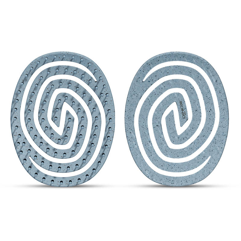 Ikonic Me Eco Spiral Travel Brush IKM- 2109 - Powder Blue