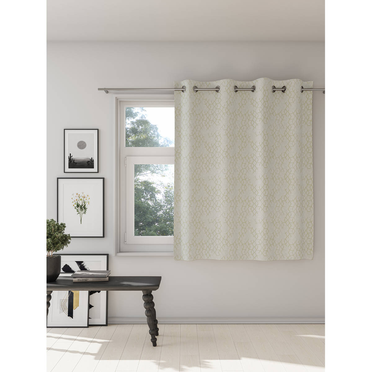 Ddecor Live Beautiful 1 Piece of 5FT Window Room Darkening Curtain, White