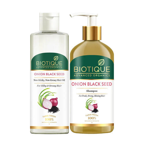 Biotique Onion Shampoo & Hair Oil Combo: Buy Biotique Onion Shampoo & Hair  Oil Combo Online at Best Price in India | Nykaa