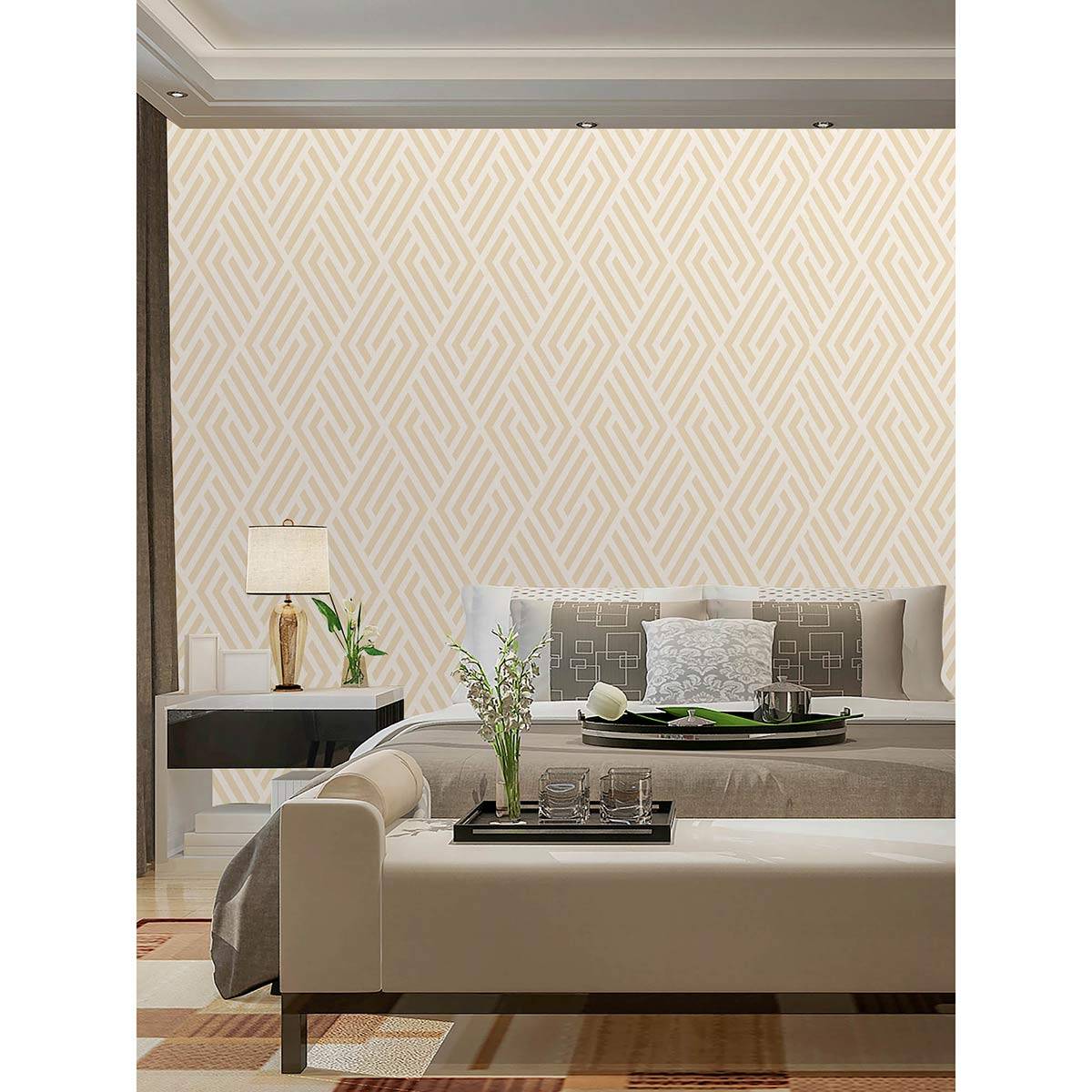 Excel Wallpaper Shard Emerald In Beige