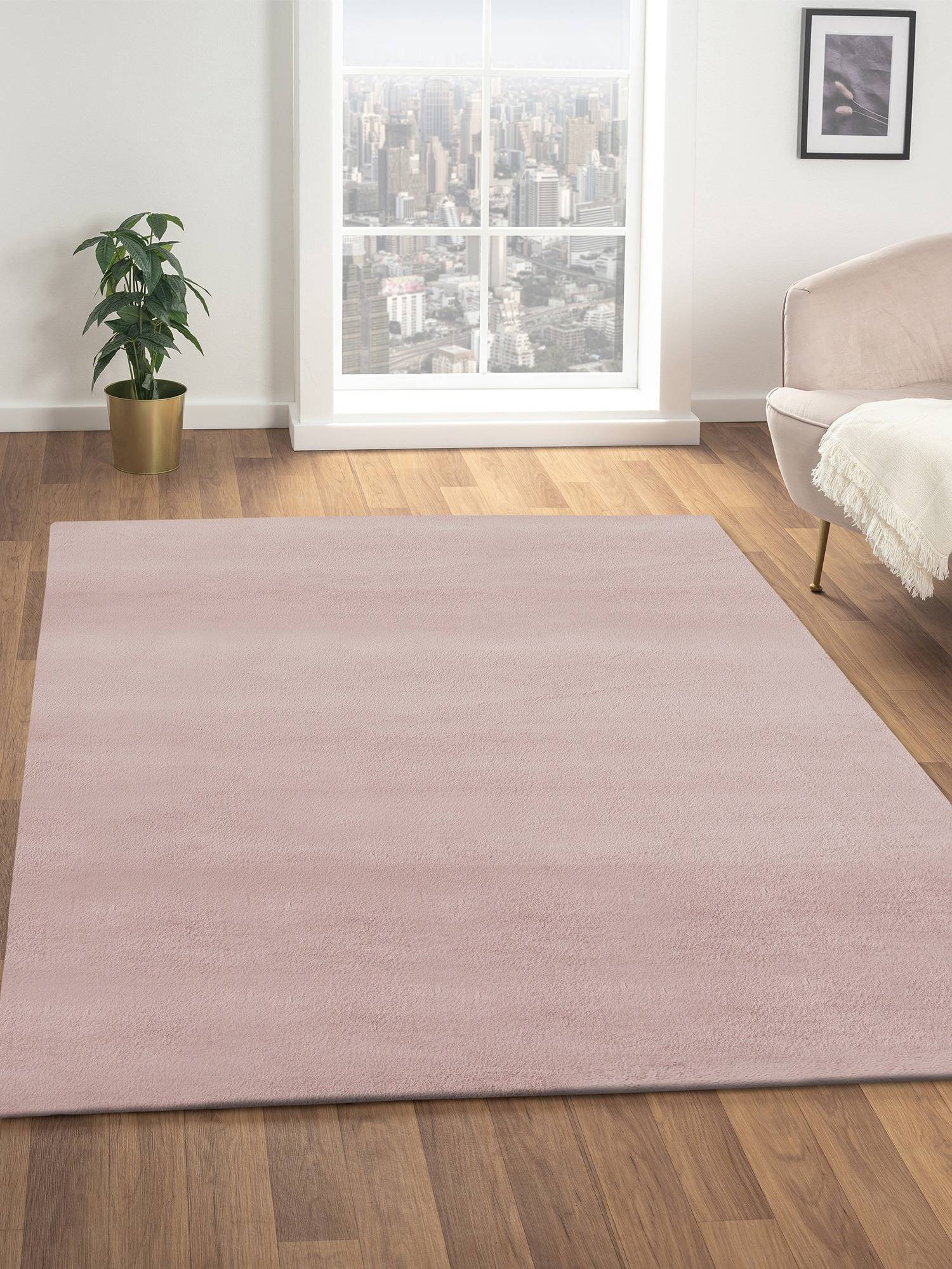 OBSESSIONS Solid Machine Made Carpet Baby Pink