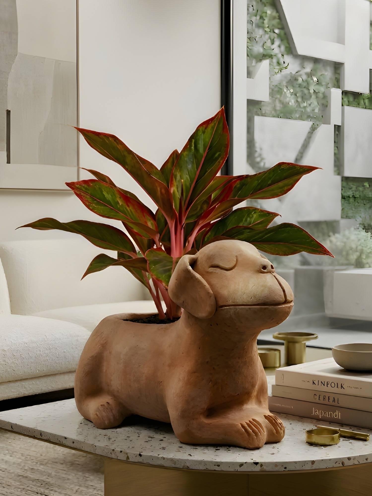 Swadeh Playful Dog Shape Planters
