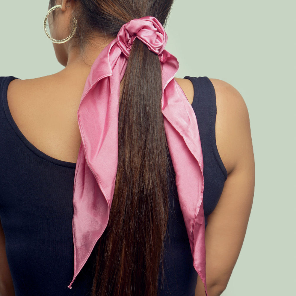Belleziya Pink Satin Scarf Scrunchie Hair Bands For Women: Buy Belleziya  Pink Satin Scarf Scrunchie Hair Bands For Women Online at Best Price in  India | Nykaa
