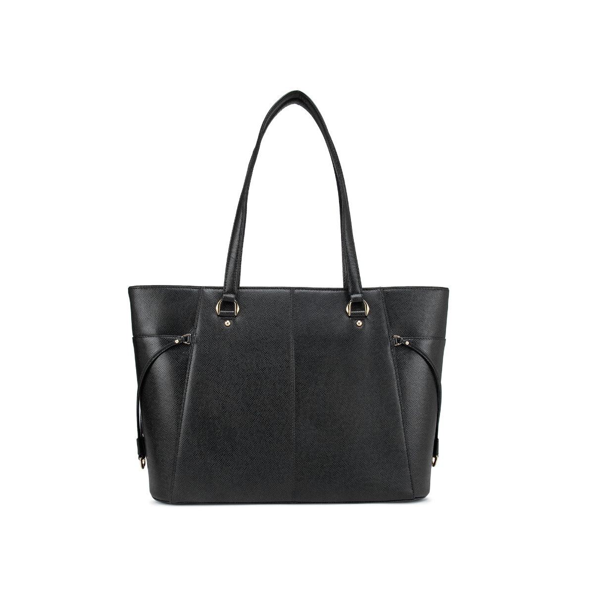 Da Milano Black Leather Tote Bag: Buy Da Milano Black Leather Tote Bag ...