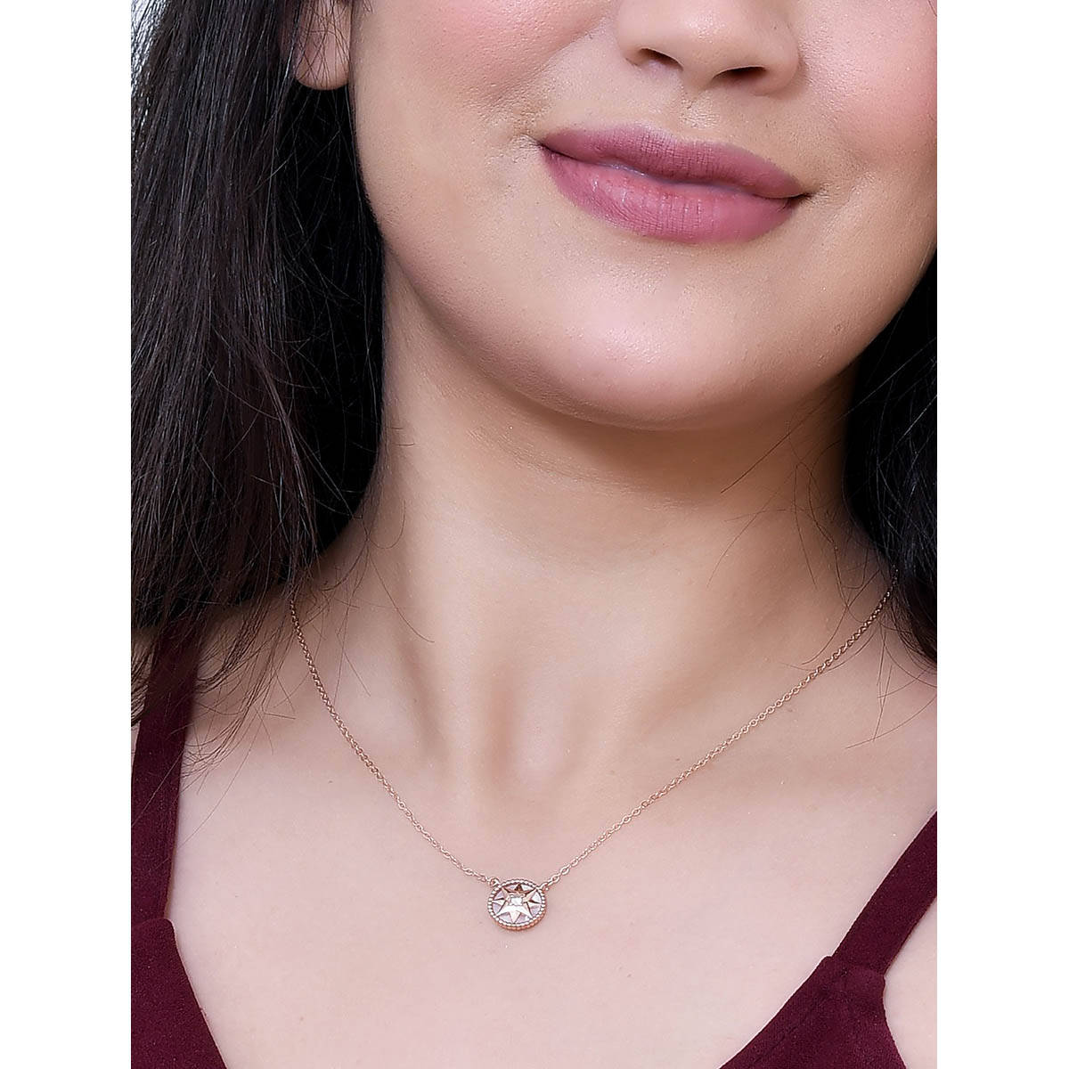 SILMORA Rose Gold Plated Rose Gold Plated Necklaces & Neckpieces