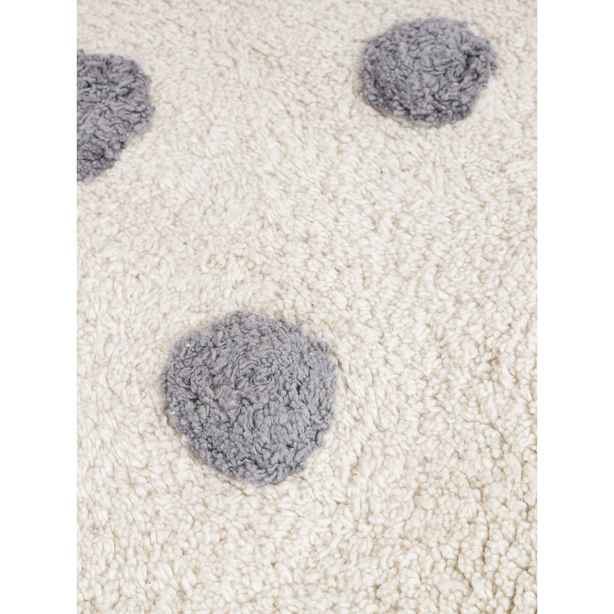Eyda White and Grey Polka Dots Cotton Bath Mat Buy Eyda White and Grey