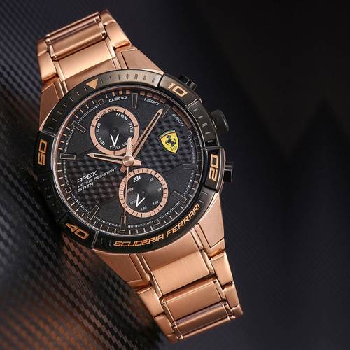 Buy Scuderia Ferrari Apex 0830640 Black Dial Analog Watch For Men 