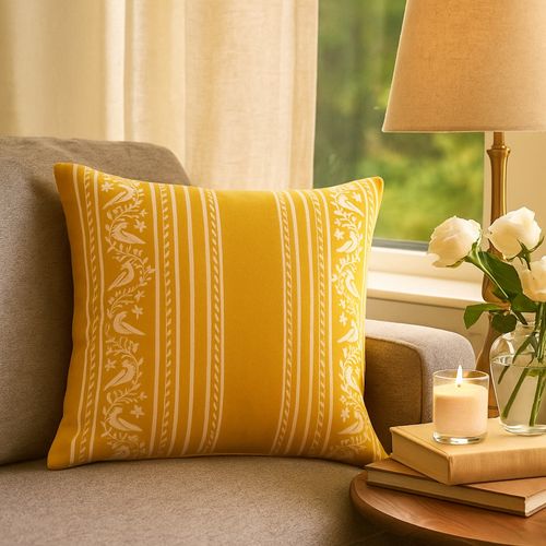 Decorative Pillow Yellow Bird Cushion Buy THROW PILLOW Golden
