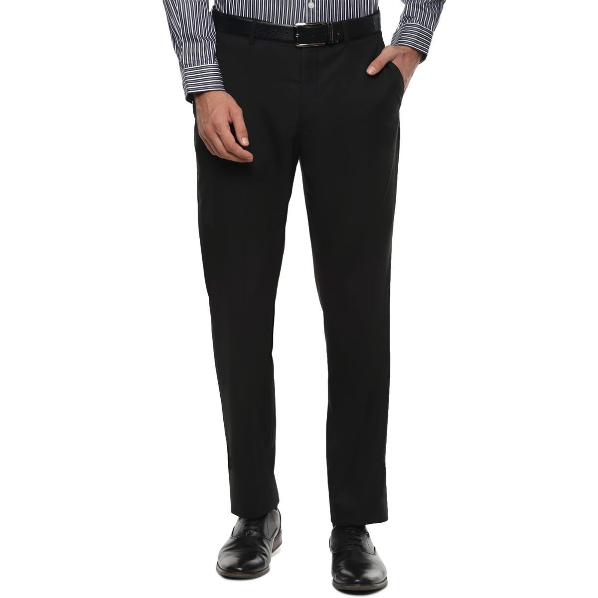 LOUIS PHILIPPE Slim Fit Men Black Trousers - Buy LOUIS PHILIPPE Slim Fit  Men Black Trousers Online at Best Prices in India | Flipkart.com