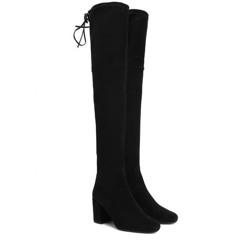 Buy Saint G Women Black Stretch Suede Above The Knee Boots Online