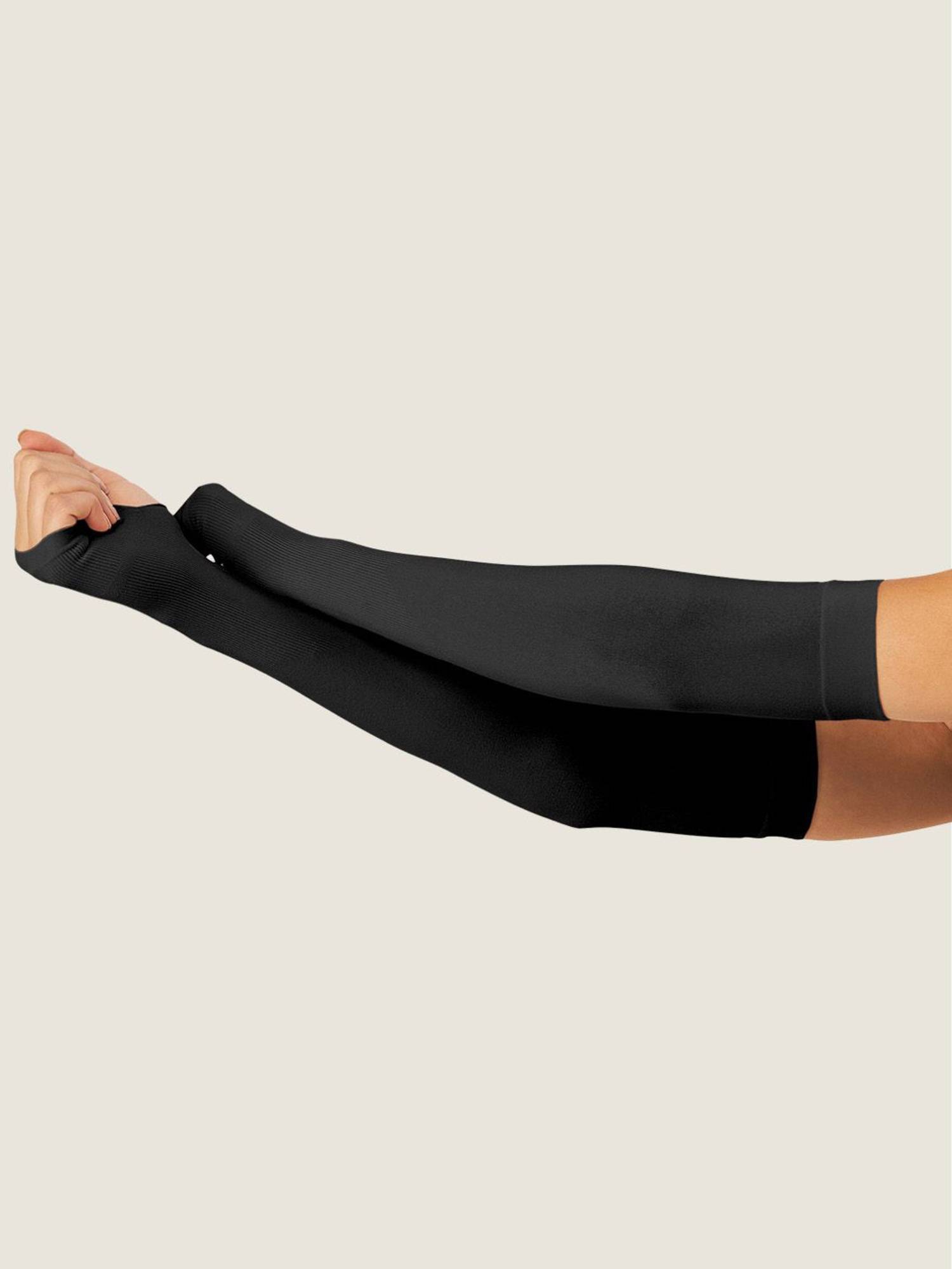 Secrets by Zerokaata Unisex Black Solid UV Protection Arm Sleeves (Free Size)