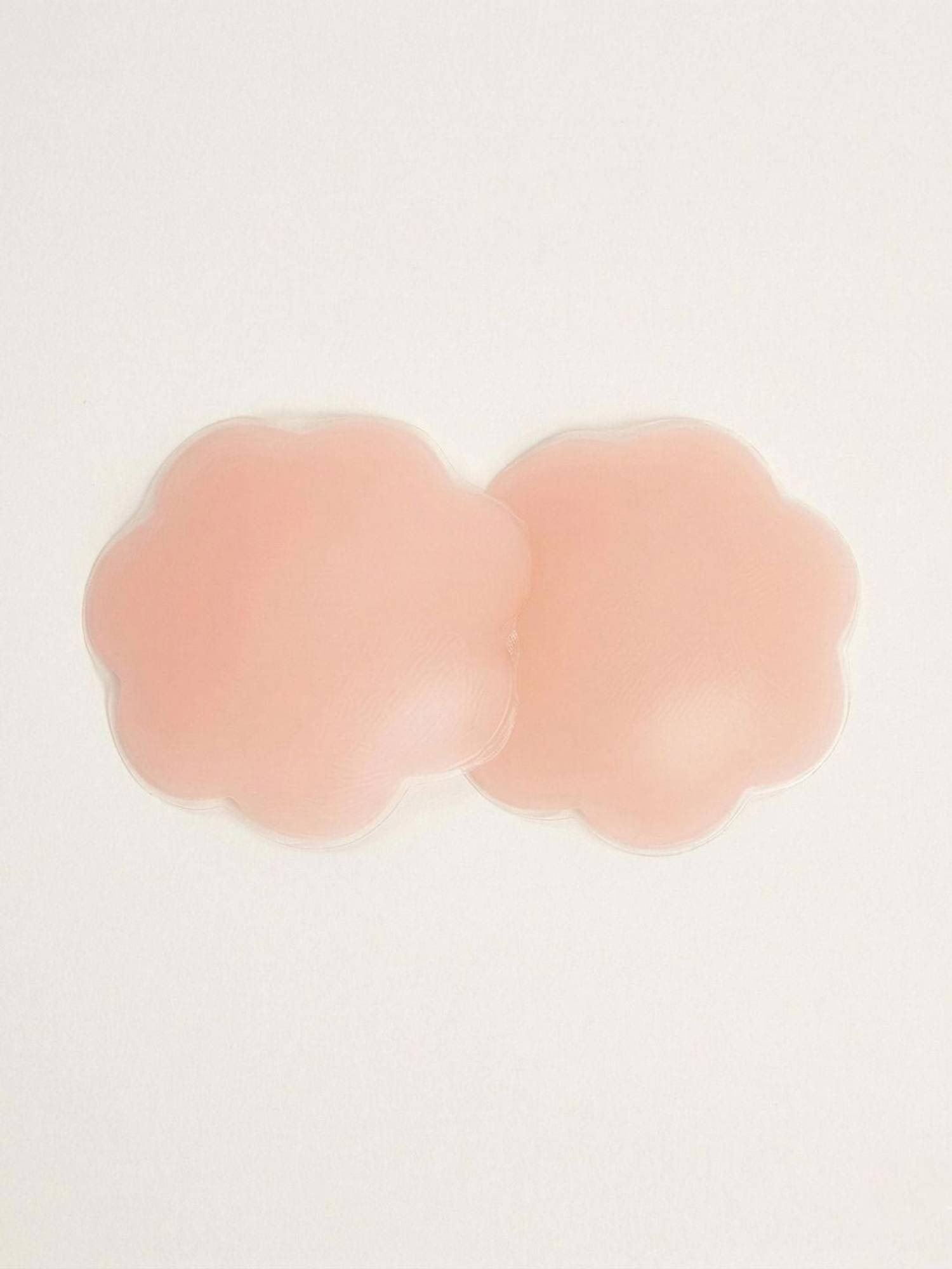 Women Flower-Shaped Reusable Nipple Pasties- Nude