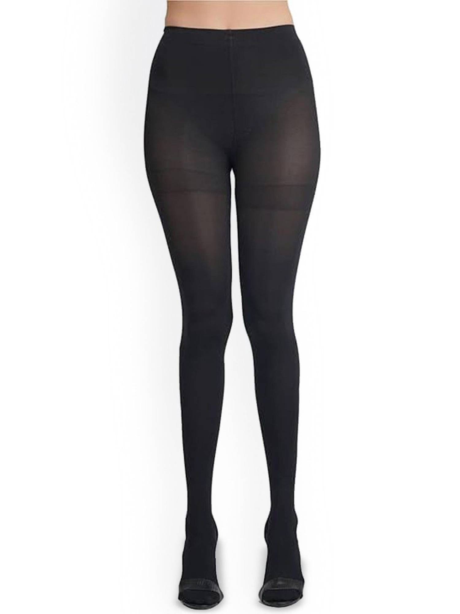 Secrets By ZeroKaata Black Solid Stockings
