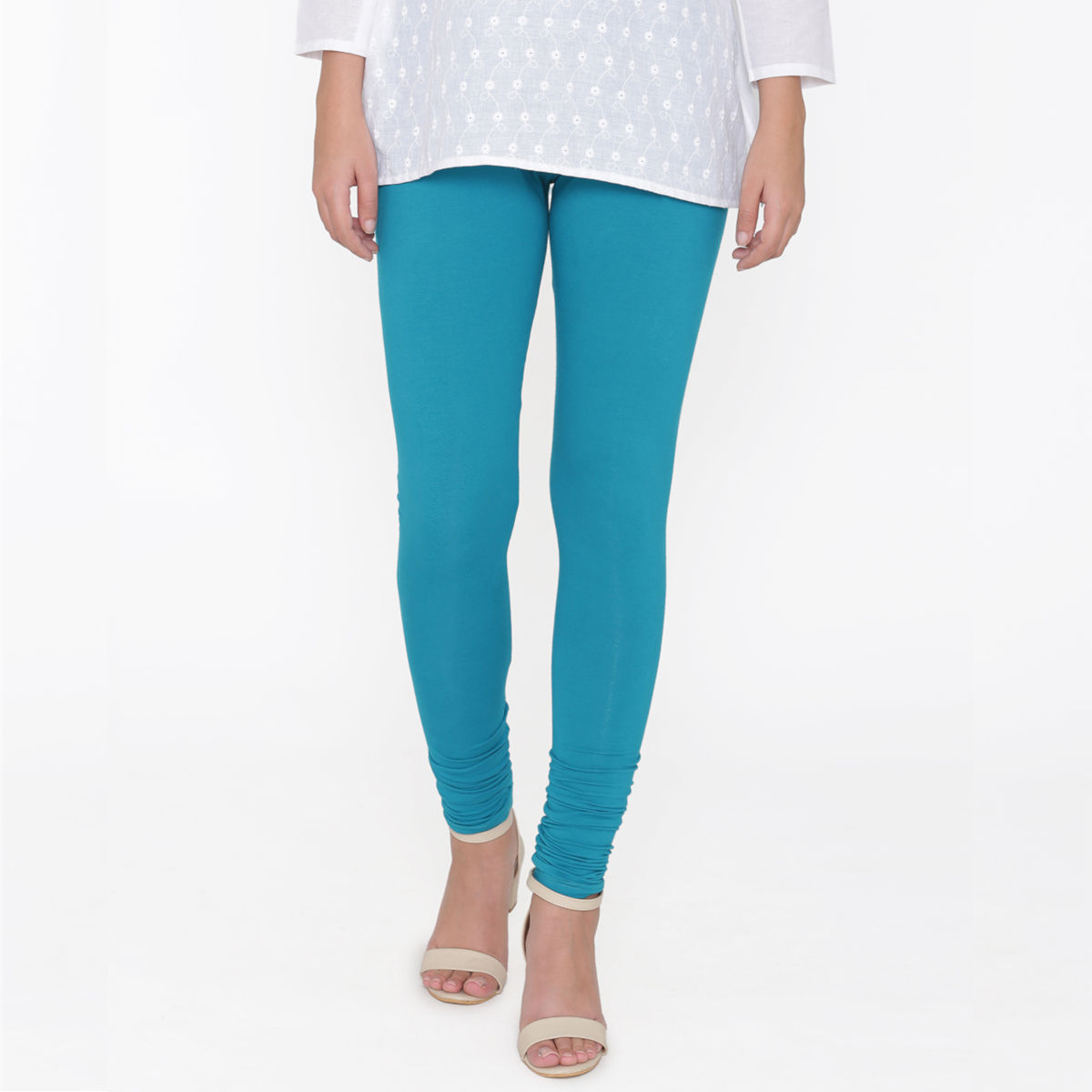 Churidar Leggings-Turquoise