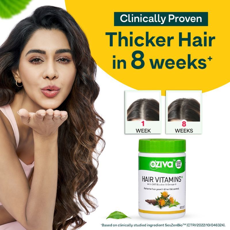 Oziva Hair Vitamins (with Dht Blocker & Omega 3) For Better Hair Growth