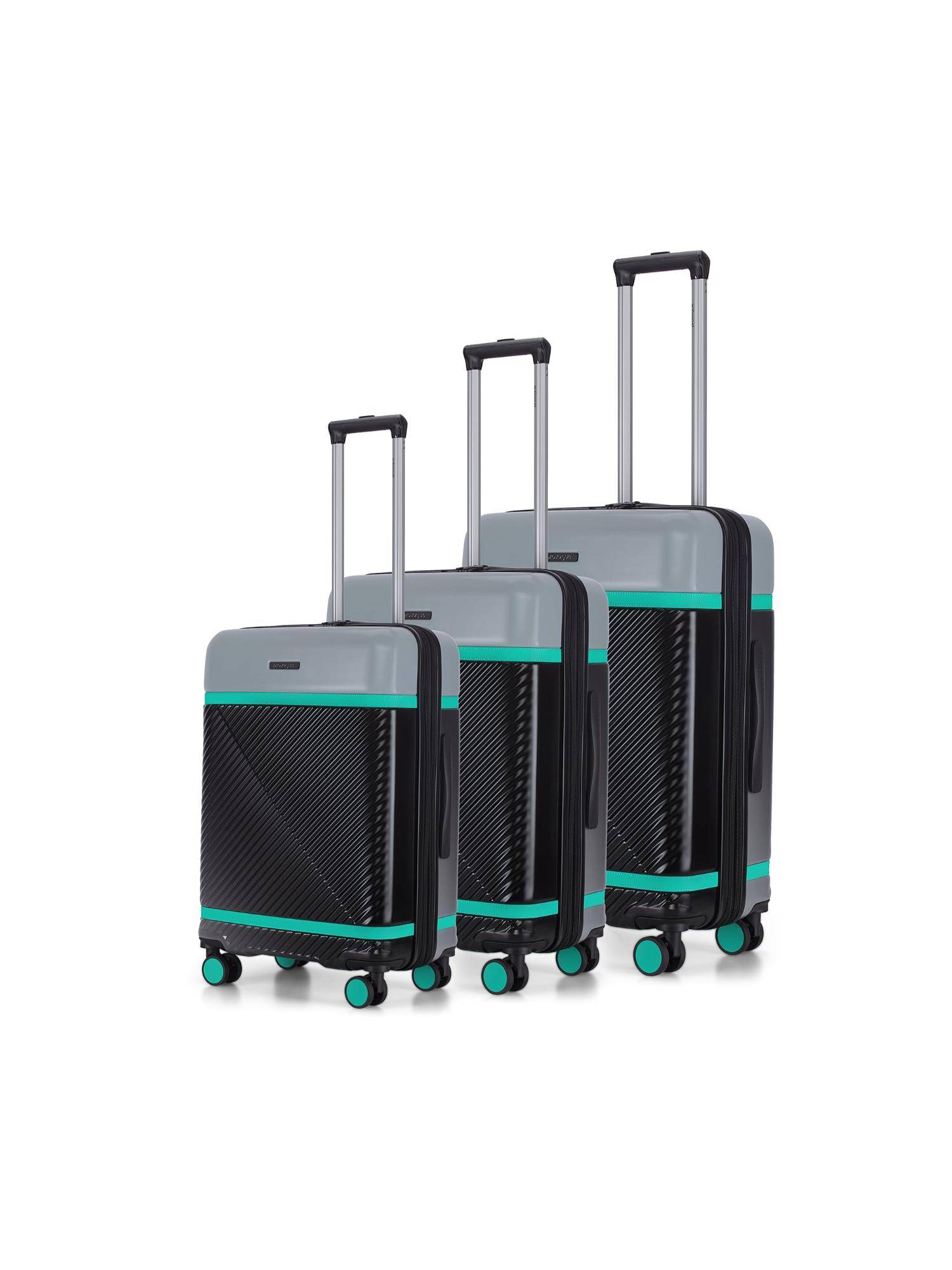 PROVOGUE Linea Solid Black Trolley Bags (Pack of 3) S/M/L