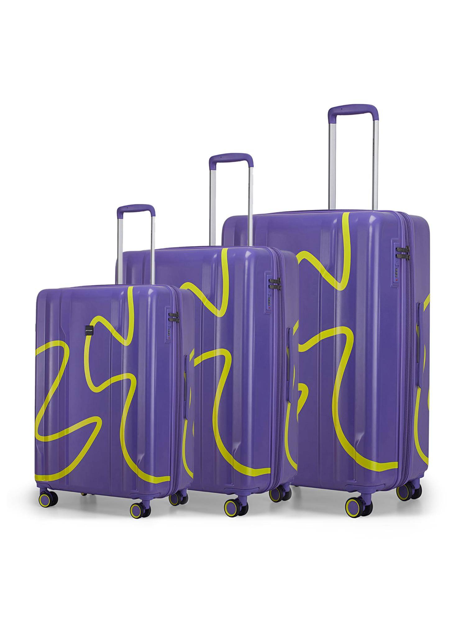 PROVOGUE Loop Solid Blue Trolley Bags (Pack of 3) S/M/L