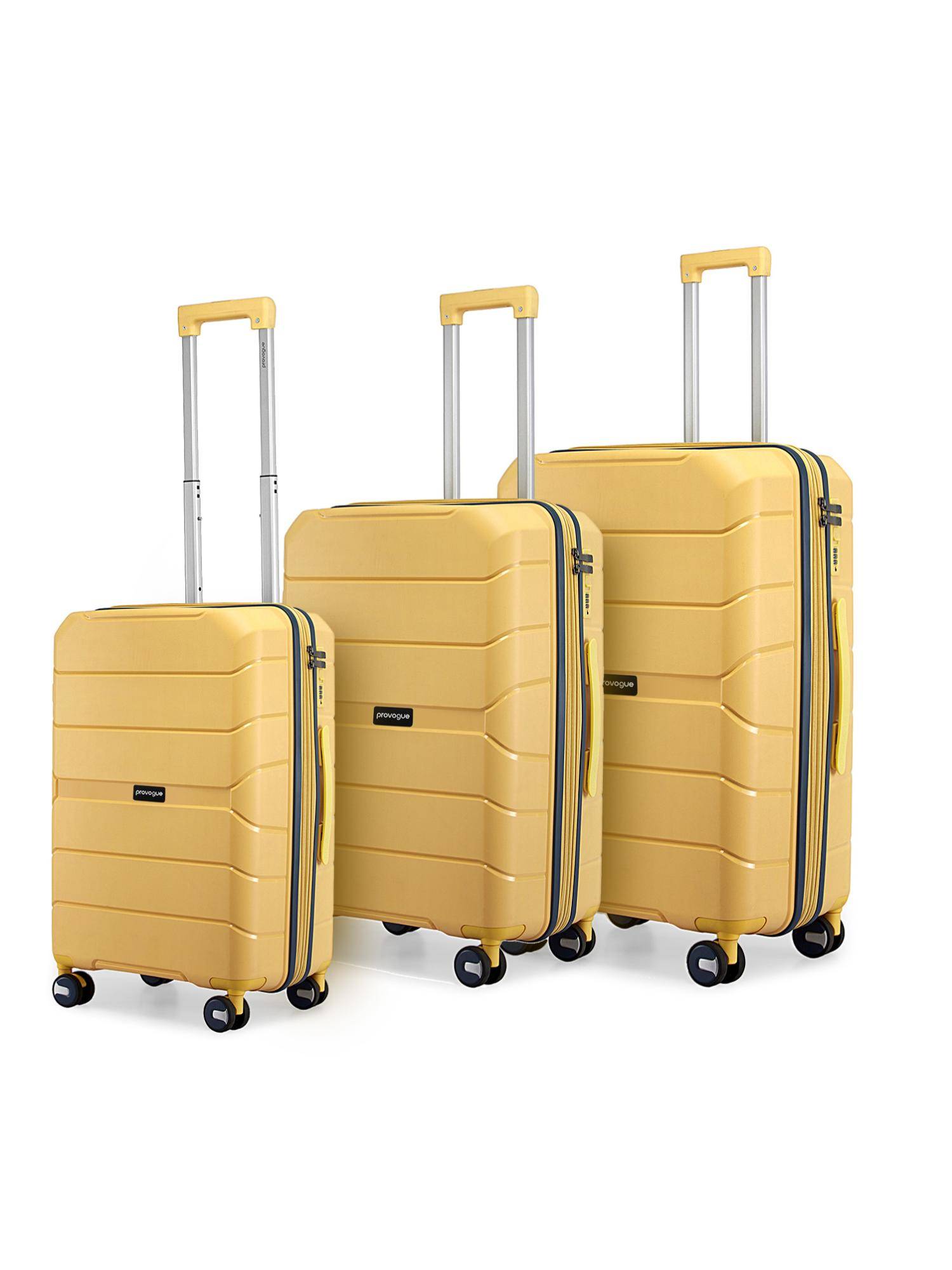PROVOGUE Cascade Solid Gold Trolley Bags (Pack of 3) S/M/L