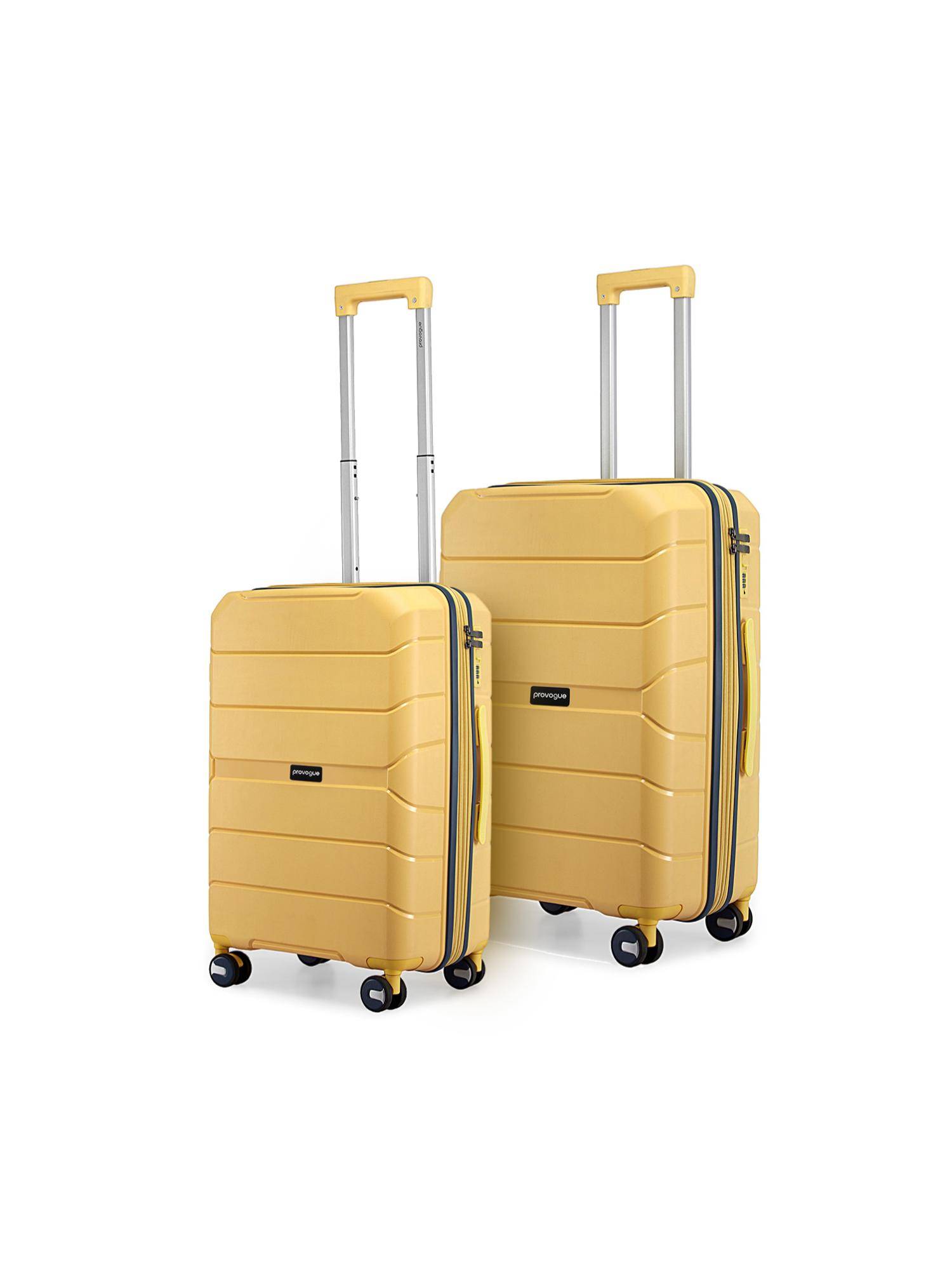 PROVOGUE Cascade Solid Yellow Trolley Bags (Pack of 2) S/M