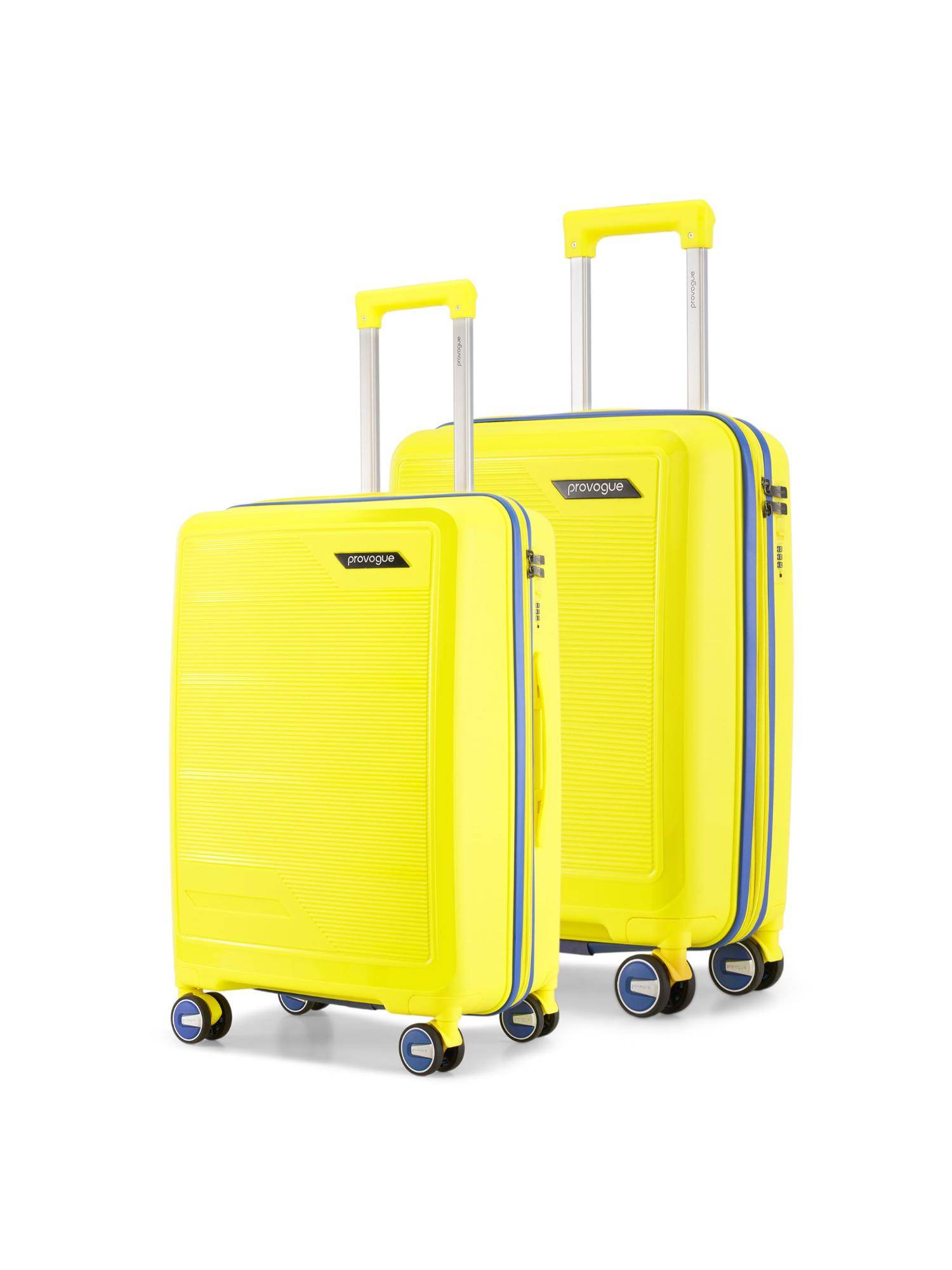 PROVOGUE Spectrum Solid Yellow Trolley Bags (Pack of 2) S/M