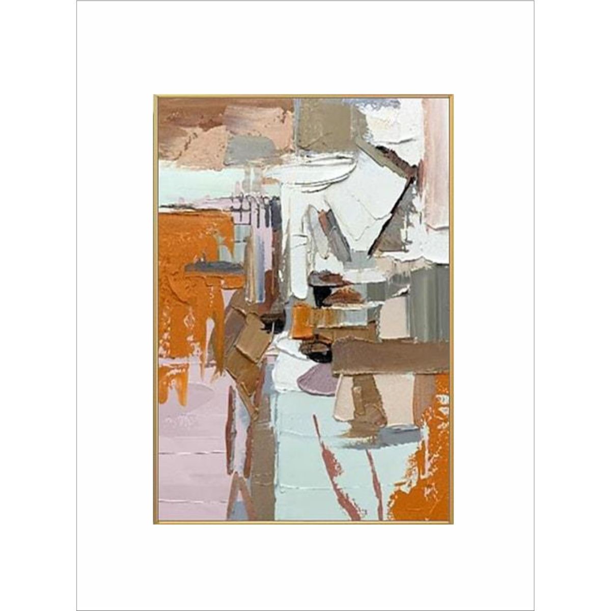 The Handmade Flair Mustard Yellow Grey Painting Wall Art Buy The