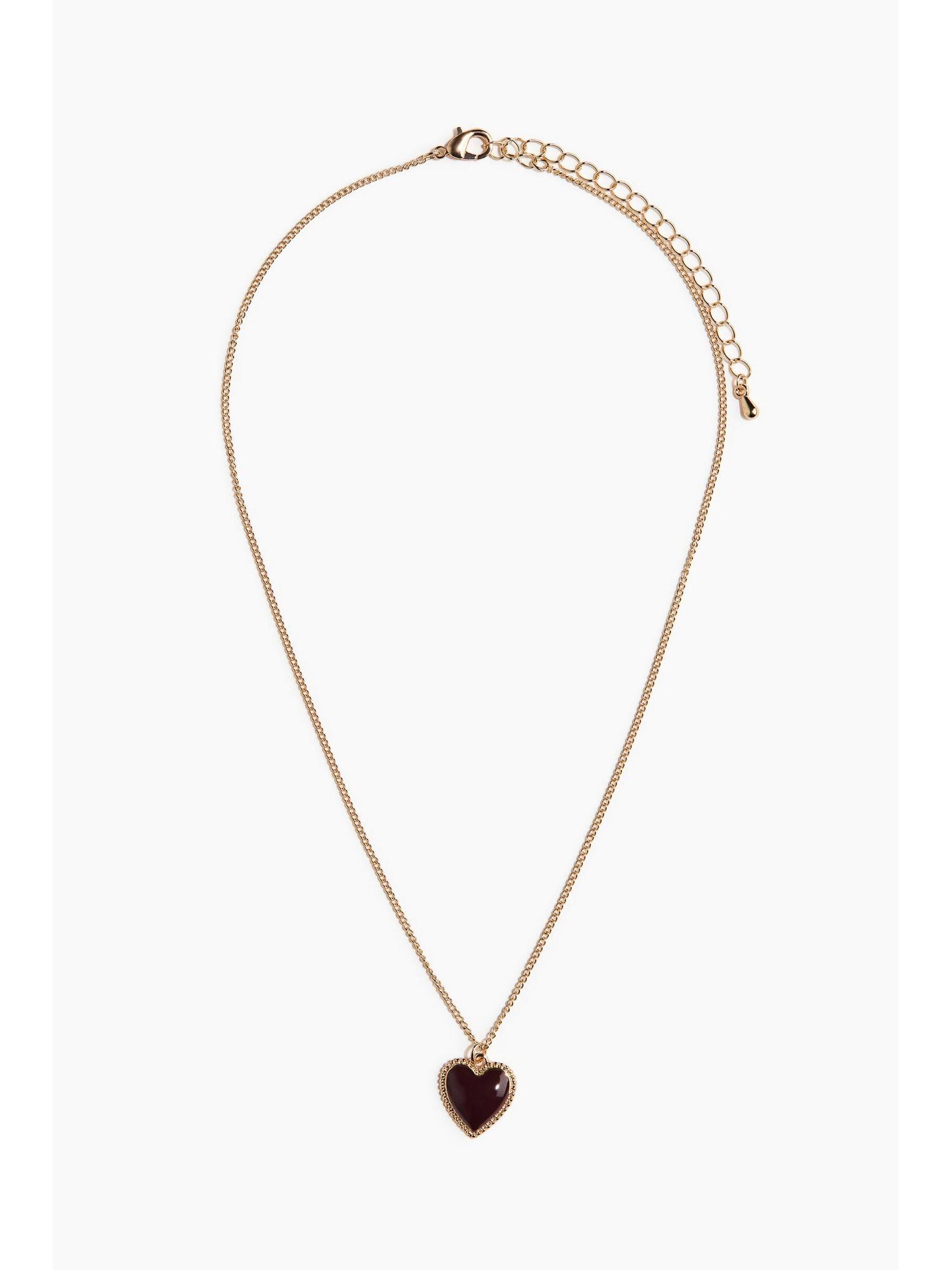 H&M Women Red Heart-Pendant Necklace