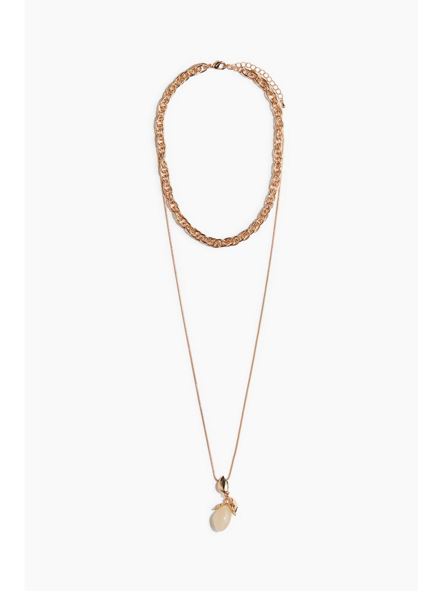 H&M Women Gold Two-Strand Necklace