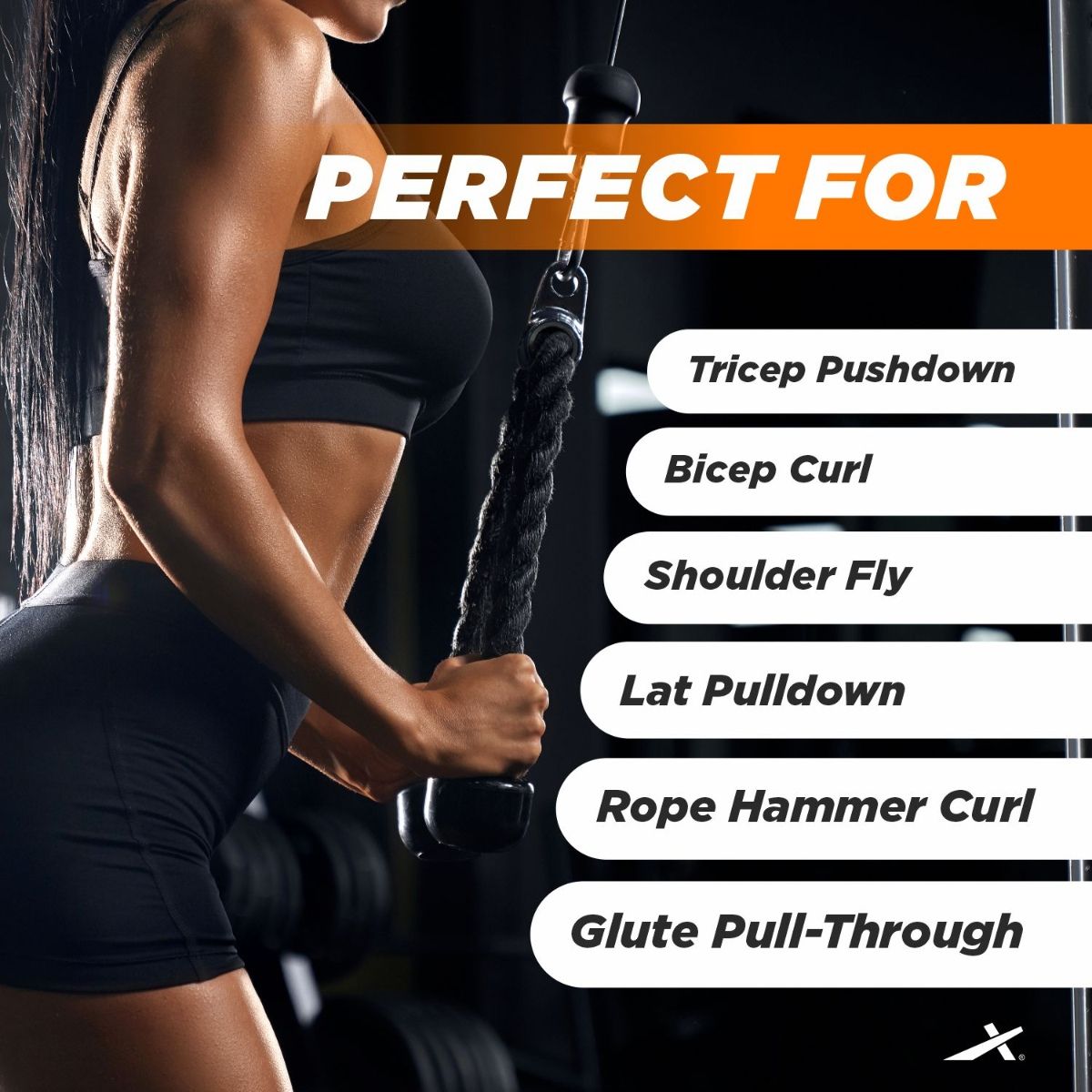 Rope lat pull discount through