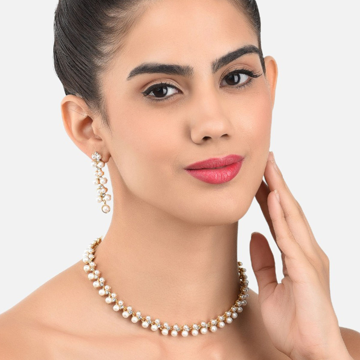 Zaveri Pearls Gold Tone Contemporary 