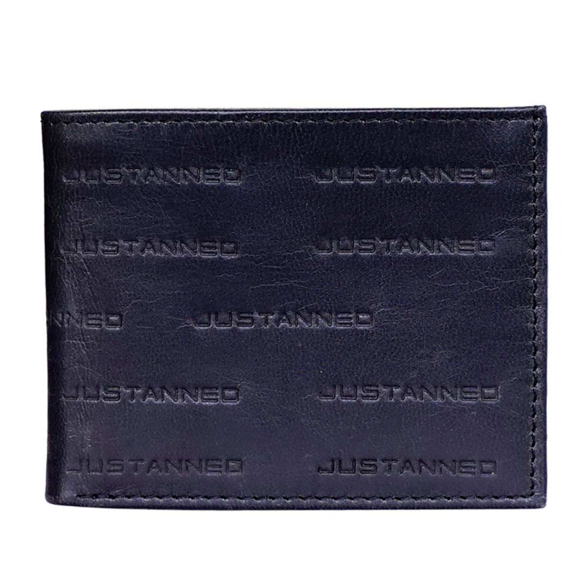 Justanned Men'S Leather Brand Embossed Surface Wallet