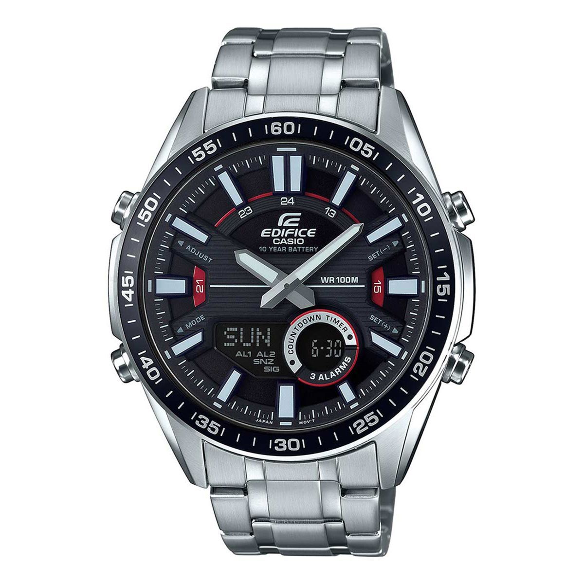 Casio Ex438 Edifice Chronograph(efv-c100d-1avdf) Analog-digital Watch-for Men