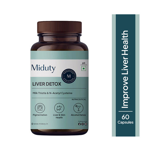 Miduty Liver Detox Milk Thistle With NAC 900mg For Fatty Liver Pigmentation Detox