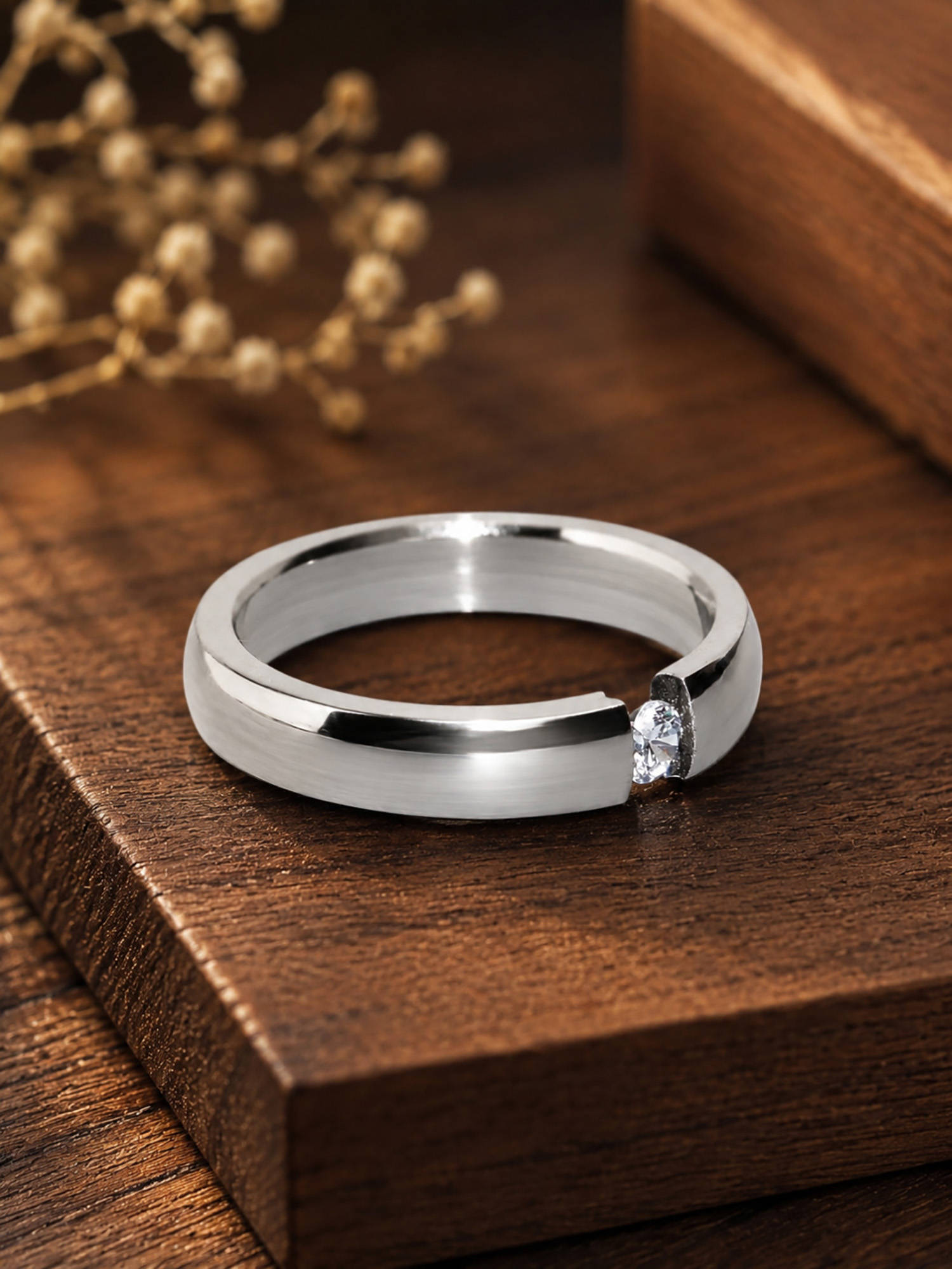 OOMPH Cubic Zirconia Delicate Engagement Proposal Fashion Ring (Size 8)