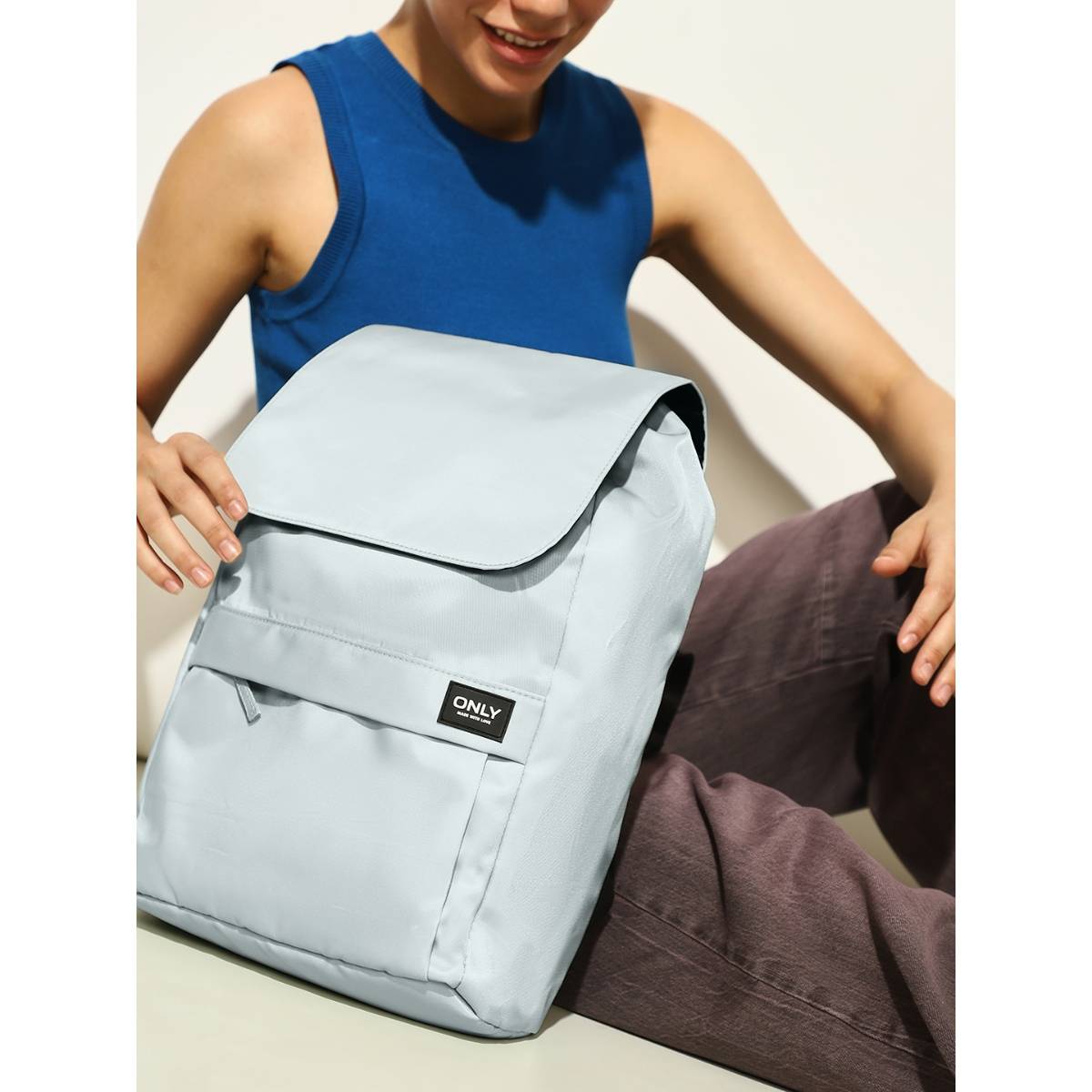 ONLY Women Typographic Regular Fit Green Bag