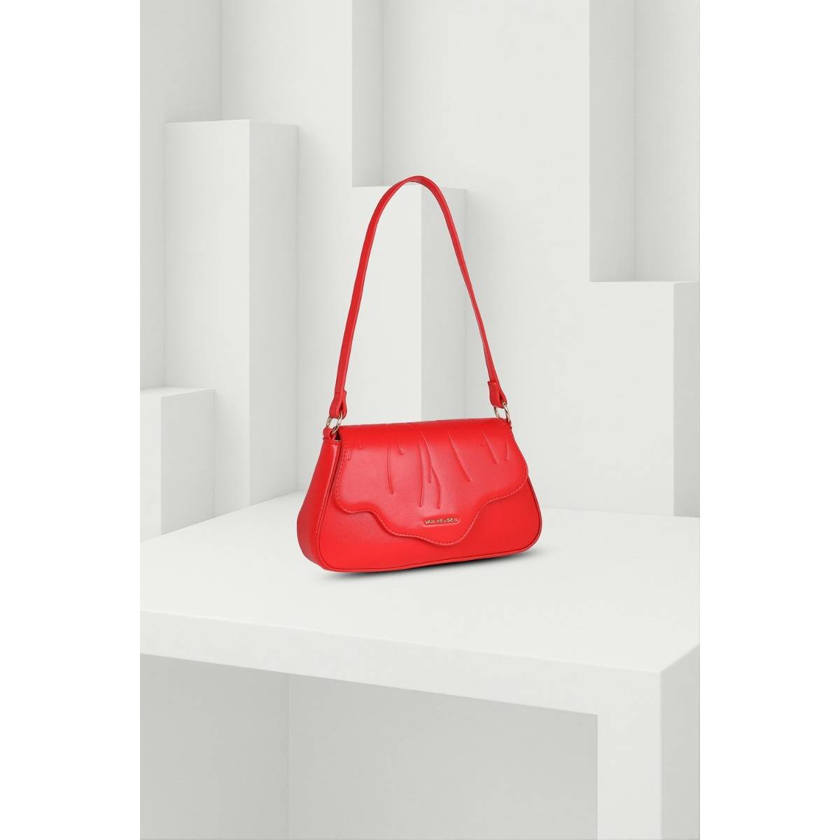 Van Heusen Women Red Solid Casual Sling Bag