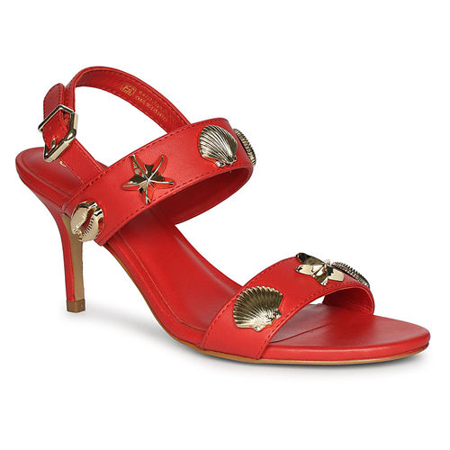 Buy Saint G Gold Metal SeaShell and Star Studded Goji Red Leather