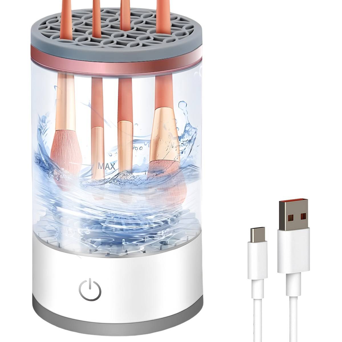 Matra Makeup Brush Cleaner Machine Electric Automatic Face Brushes Washing Tool With Holder & Dryer