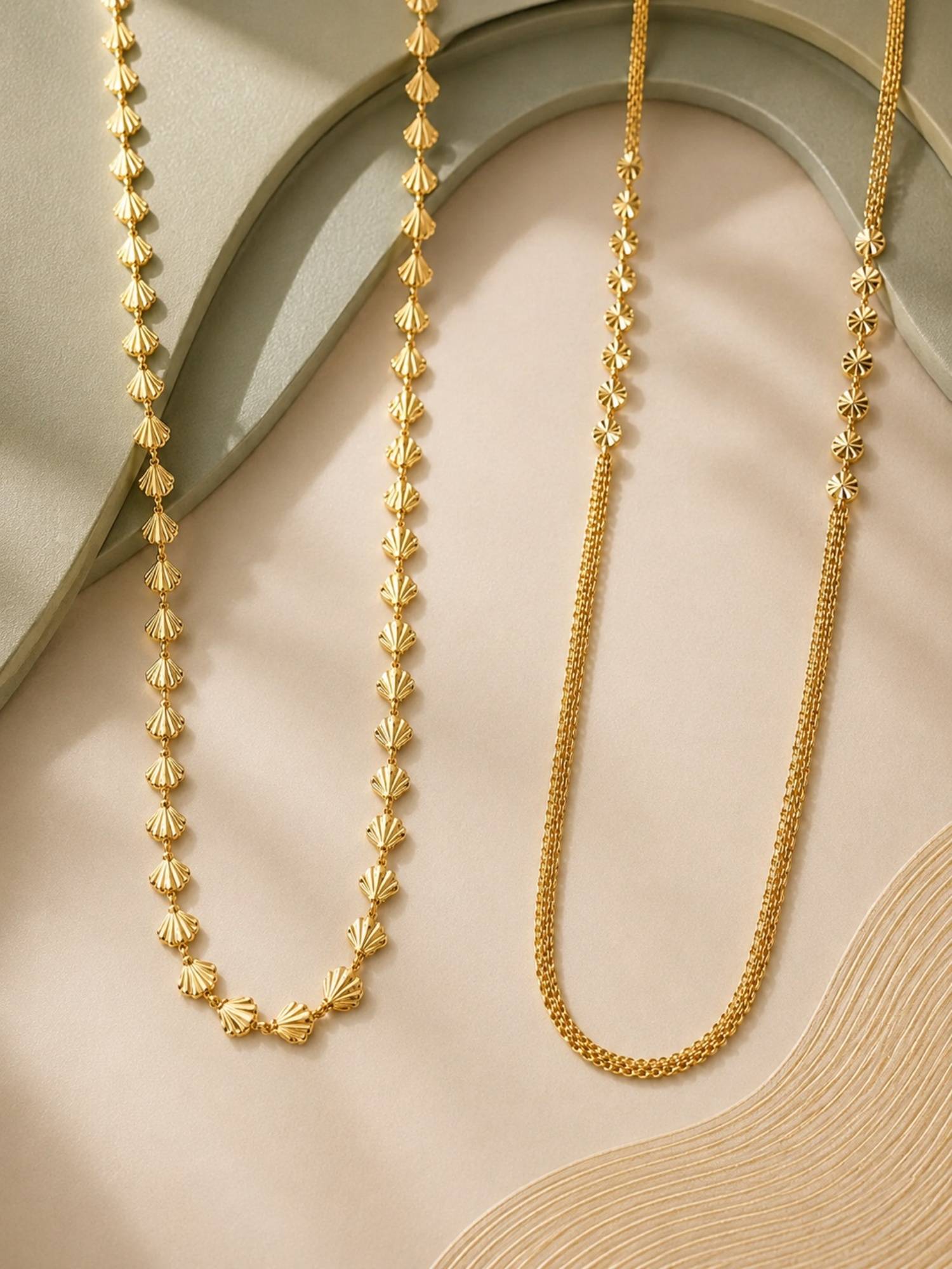 【8/10まで限定】Llife K10 TRACE CHAIN NECKLACE Buy Zeraki Jewels Ophira and Lia Neck chain (Pack of 2) Online