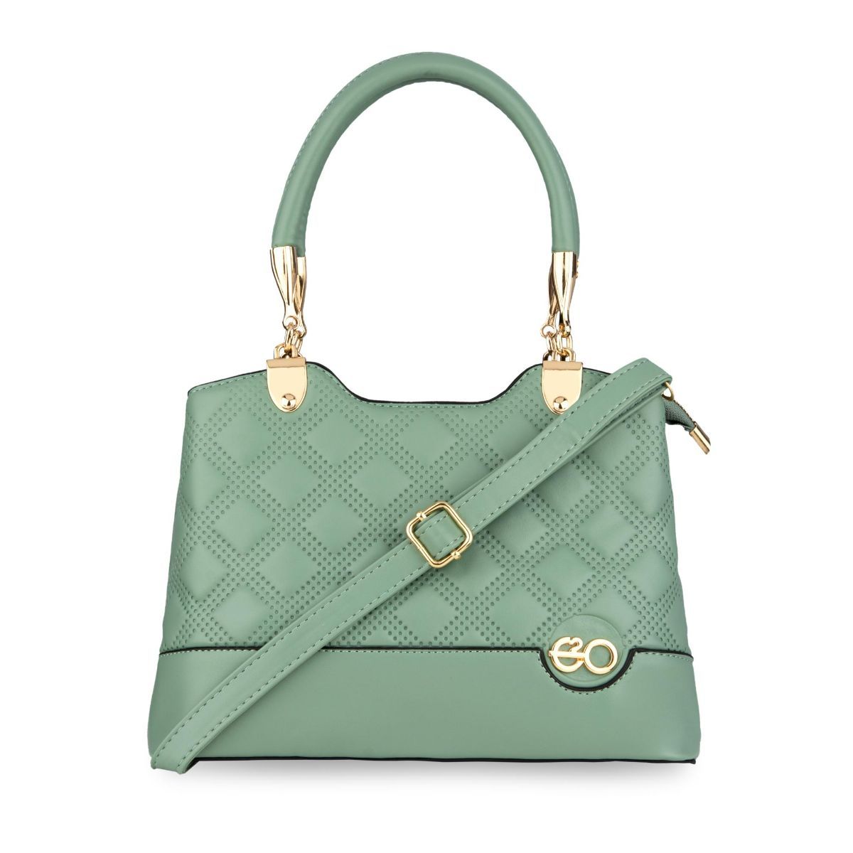 Buy E2O Bags Fancy Green Textured Handbag With Detailing For Women s Online