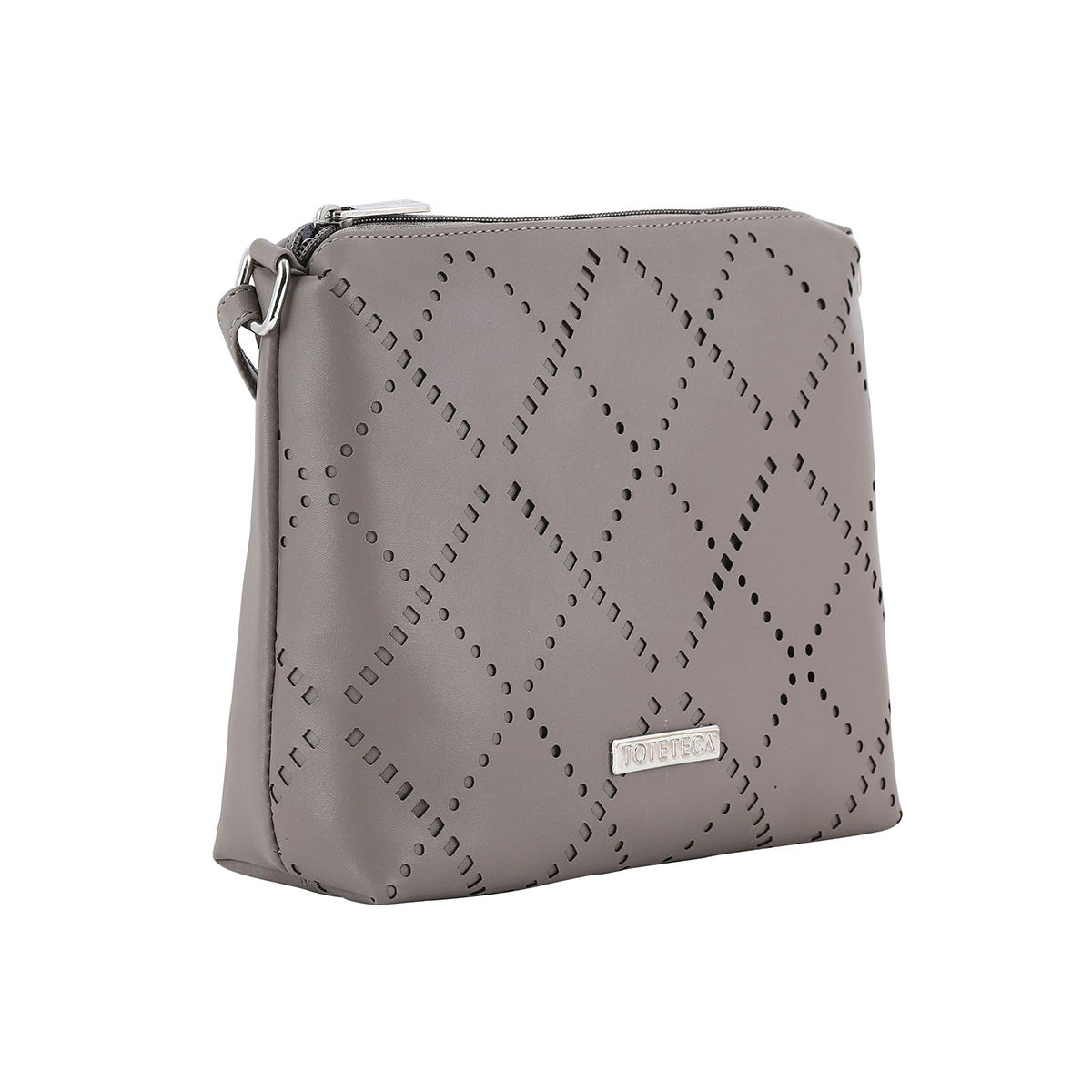 Toteteca Grey Laser Cut Sling Bag Buy Toteteca Grey Laser Cut Sling