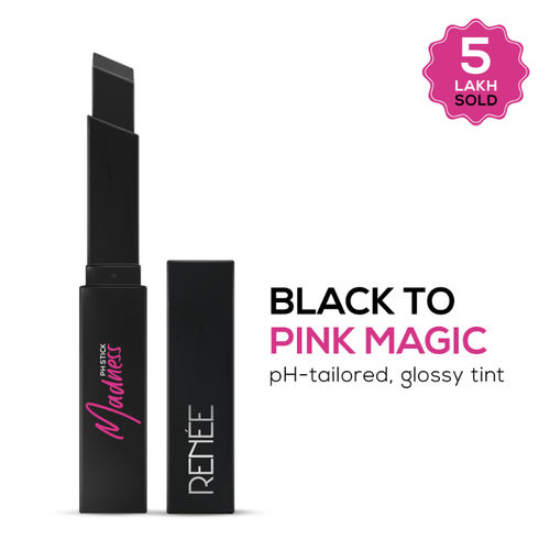 RENEE Madness Ph Lipstick - Black Lipstick With Glossy Pink Payoff - Long Lasting Nourishment