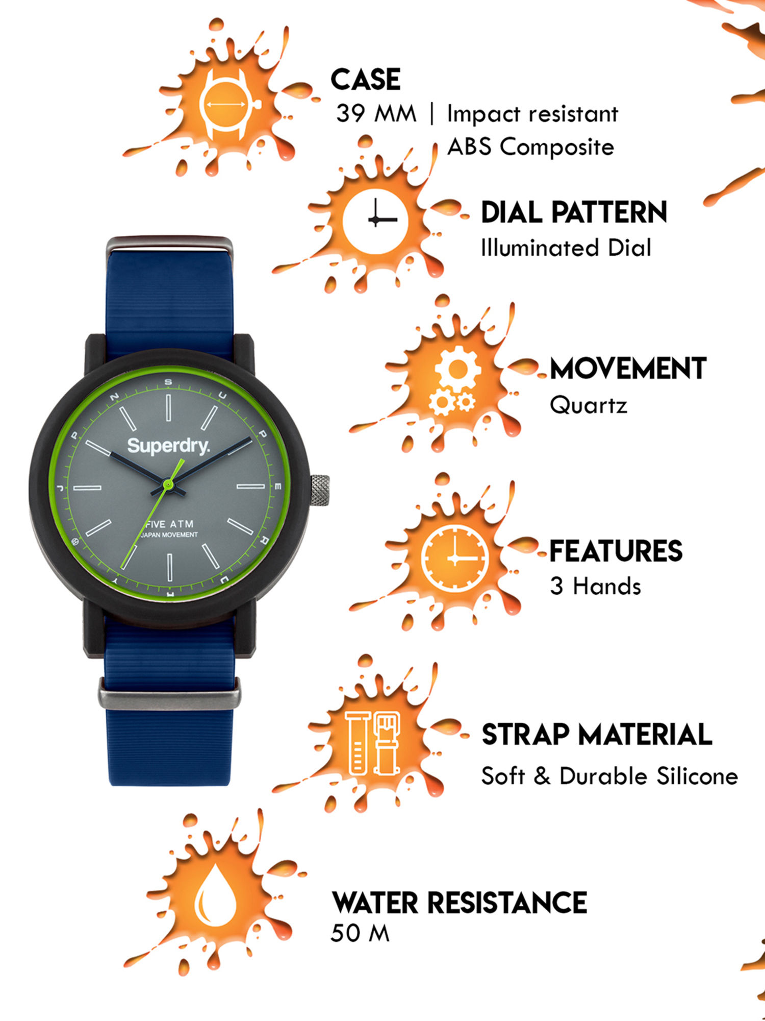 Buy Superdry Campus Nato SYG197U Grey Dial Analog Watch For Women