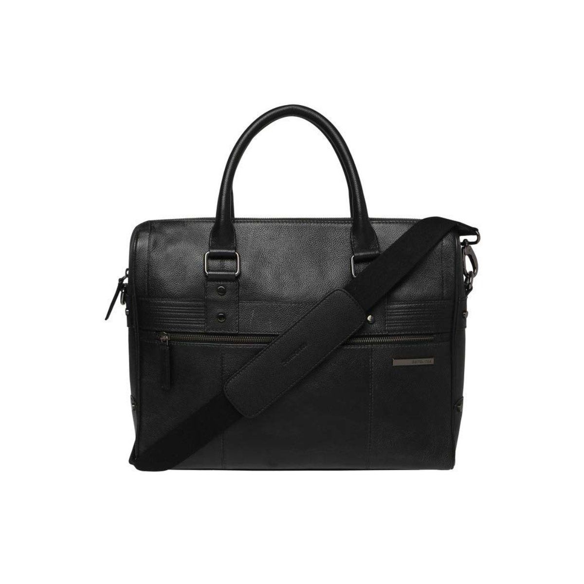 Buy Samsonite Leather Messenger Bag Esquire Unisex Softsided 11 Liters Black Online