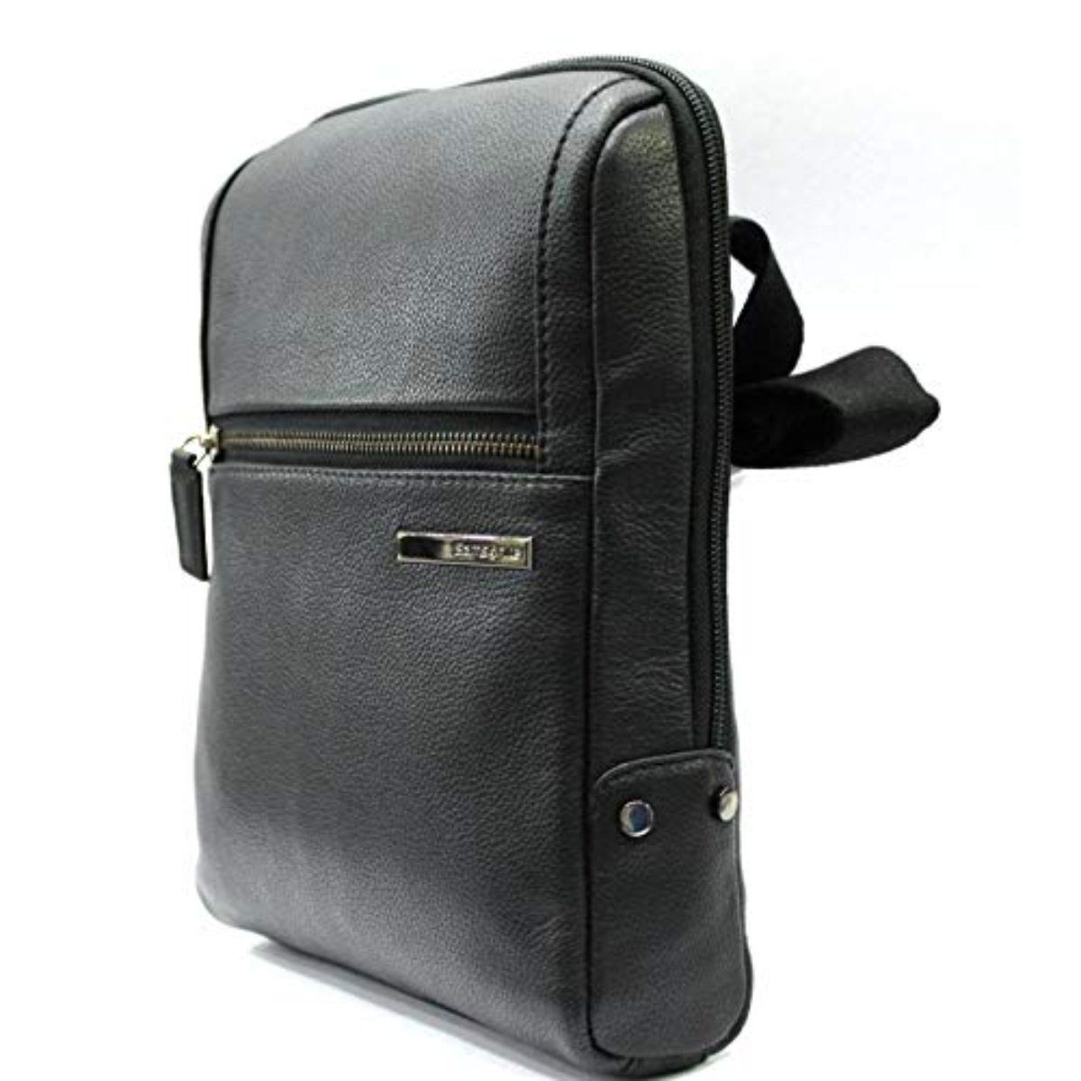 Buy Samsonite Leather Esquire Sling Bag For Unisex Cross Black Online
