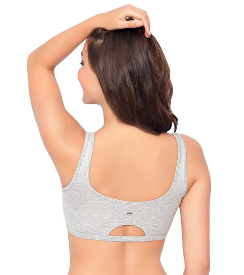 Enamor Wirefree Non-Padded Sports Bra Grey Melange (L) SB06