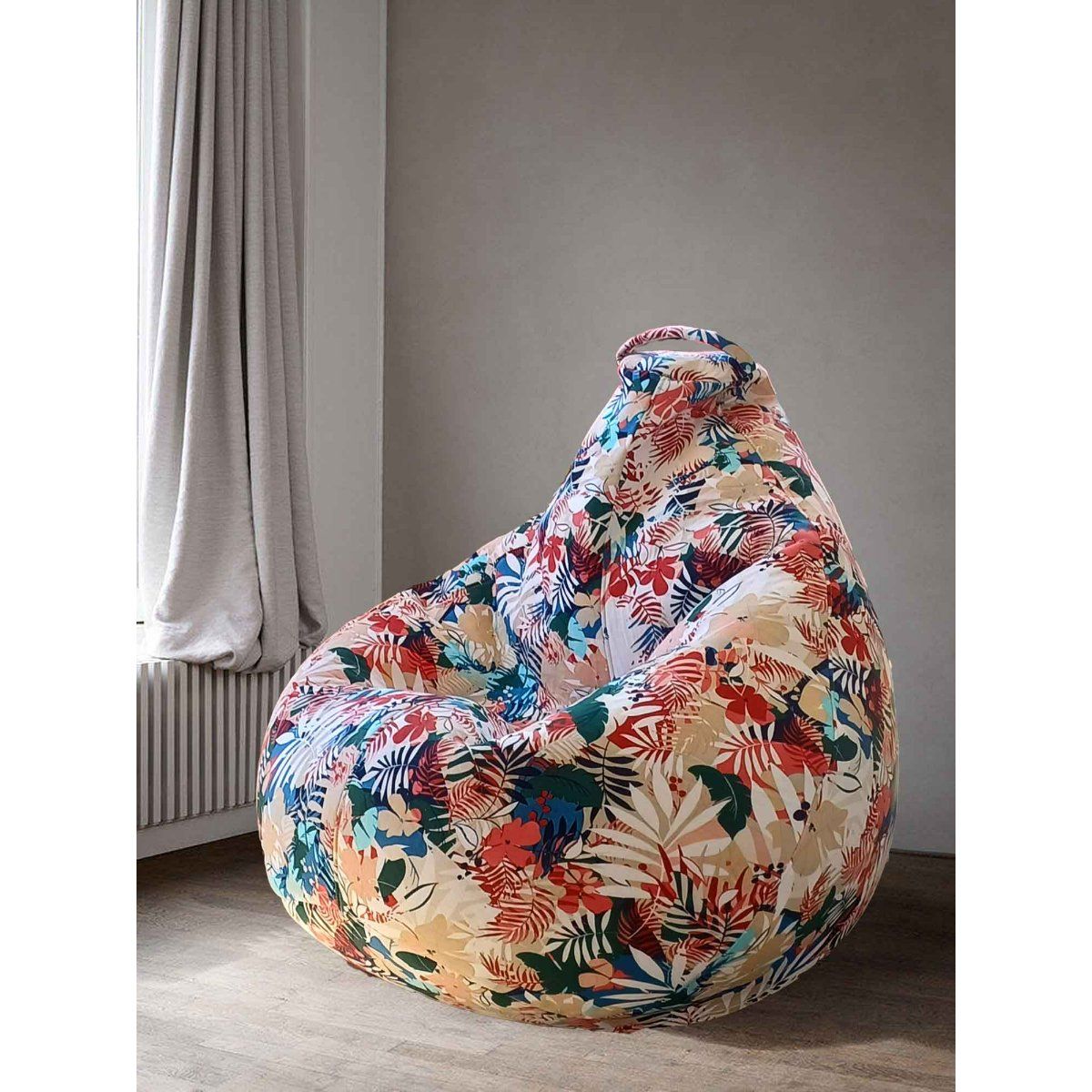 Buy Multi Colour Digital Print Organic Cotton Bean Bag Cover with Beans  Online in India at Best Price - Modern Bean Bags - Living Room Furniture -  - Furniture - Wooden Street Product
