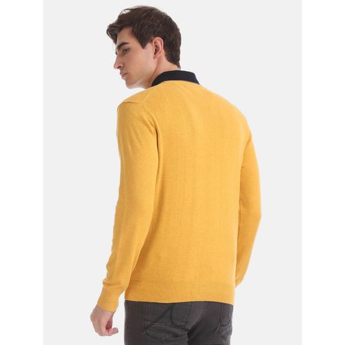 U.S. POLO ASSN. Yellow Solid Sweater: Buy U.S. POLO ASSN. Yellow Solid  Sweater Online at Best Price in India | NykaaMan